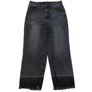 Judy Blue Charcoal Wide Leg Crop Jeans Size 7/28